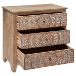 Paris Prix Commode 3 Tiroirs En Bois "Shirel" 80cm Naturel