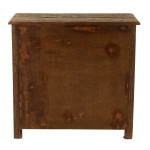 Paris Prix Commode 3 Tiroirs En Bois "Vieilli" 100cm Marron