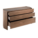 Paris Prix Commode 3 Tiroirs "Hexagonale" 143cm Noyer