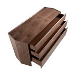 Paris Prix Commode 3 Tiroirs "Hexagonale" 143cm Noyer