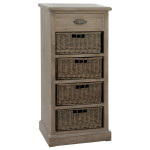 paris prix Commode 4 Paniers & 1 Tiroir "Catherine" 107cm Naturel
