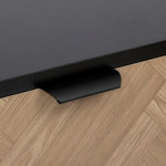 Paris Prix Commode 4 Tiroirs "Chevrons" 95cm Naturel & Noir