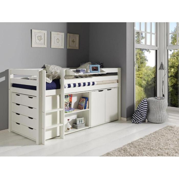 Paris Prix Commode 4 Tiroirs Enfant "Pino" 86cm Blanc
