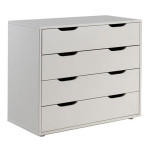 paris prix Commode 4 Tiroirs Enfant "Pino" 86cm Blanc