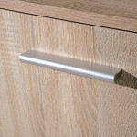 Paris Prix Commode 6 Portes "Victoria" 115cm Blanc & Naturel