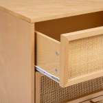 Paris Prix Commode 6 Tiroirs Cannage "Rayo" 120cm Naturel