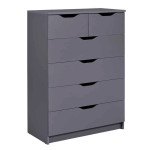 paris prix Commode 6 Tiroirs Design "Litania" 112cm Gris