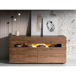 Paris Prix Commode 6 Tiroirs En Bois "Lucia" 140cm Noyer