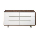 Paris Prix Commode 6 Tiroirs En Bois "Ruelta" 140cm Noyer
