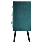 Paris Prix Commode 6 Tiroirs En Velours "Strano" 85cm Vert