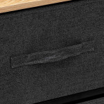 Paris Prix Commode Basse 5 Tiroirs "Tissa" 100cm Gris Foncé