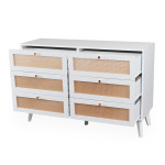 Paris Prix Commode Cannage En Rotin "Lesa" 120cm Blanc