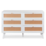 Paris Prix Commode Cannage En Rotin "Lesa" 120cm Blanc