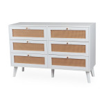 Paris Prix Commode Cannage En Rotin "Lesa" 120cm Blanc