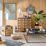 Paris Prix Commode Design 10 Tiroirs "Baris" 86cm Noir