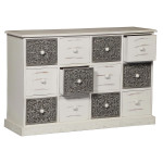 Paris Prix Commode Design 12 Tiroirs "Suzy" 120cm Naturel