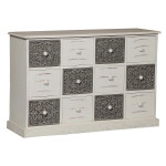 paris prix Commode Design 12 Tiroirs "Suzy" 120cm Naturel