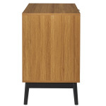 Paris Prix Commode Design 3 Tiroirs "Felix" 90cm Marron