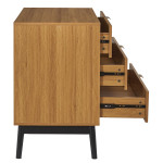 Paris Prix Commode Design 3 Tiroirs "Felix" 90cm Marron