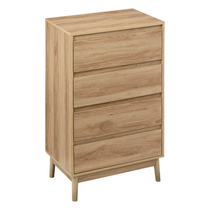 Paris Prix Commode Design 4 Tiroirs "Abana" 107cm Naturel