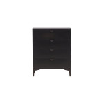 Paris Prix Commode Design 4 Tiroirs "Piring" 98cm Noir