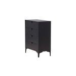 Paris Prix Commode Design 4 Tiroirs "Piring" 98cm Noir