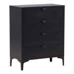 paris prix Commode Design 4 Tiroirs "Piring" 98cm Noir
