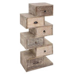 Paris Prix Commode Design 6 Tiroirs "Ajay" 121cm Sable