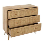 Paris Prix Commode En Bois 3 Tiroirs "Bali" 90cm Naturel