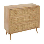 paris prix Commode en Bois 3 Tiroirs "Bali" 90cm Naturel