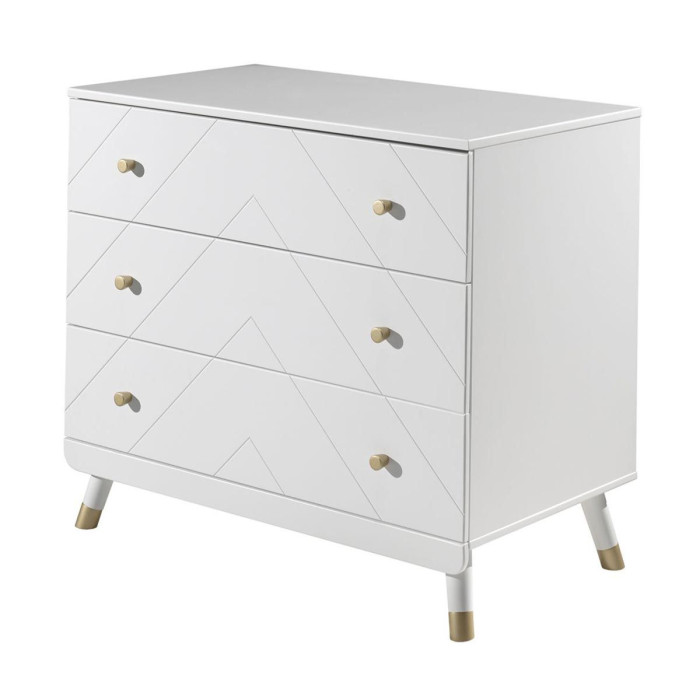 Paris Prix Commode Enfant 3 Tiroirs "Billy" 100cm Blanc