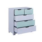 Paris Prix Commode Enfant 5 Tiroirs "Paty" 92cm Vert Sauge