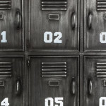 Paris Prix Commode Industrielle 6 Portes "Casiers" 90cm Noir