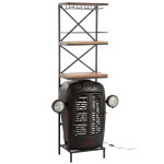 paris prix Comptoir de Bar en Métal "Tracteur" 181cm Noir