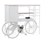 paris prix Comptoir de Bar en Métal "Vélo" 173cm Blanc