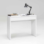 Paris Prix Console 1 Tiroir Design "Kherer" 100cm Blanc