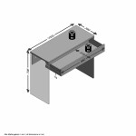 Paris Prix Console 1 Tiroir Design "Kherer" 100cm Blanc