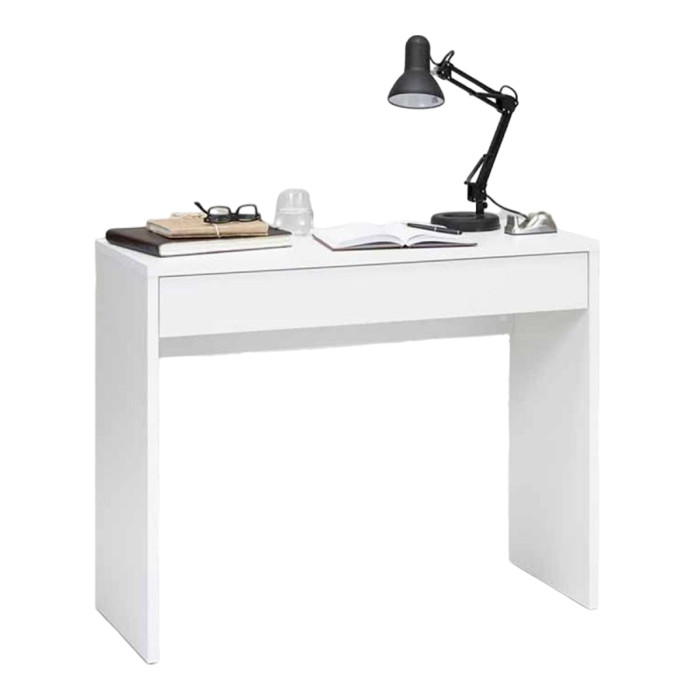 Paris Prix Console 1 Tiroir Design "Kherer" 100cm Blanc