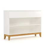 Paris Prix Console 2 Niches & 1 Tiroir "Blanco" 120cm Blanc