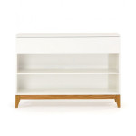 Paris Prix Console 2 Niches & 1 Tiroir "Blanco" 120cm Blanc