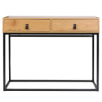 Paris Prix Console 2 Tiroirs Design "Abbott" 100cm Naturel