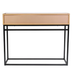 Paris Prix Console 2 Tiroirs Design "Abbott" 100cm Naturel
