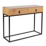 paris prix Console 2 Tiroirs Design "Abbott" 100cm Naturel