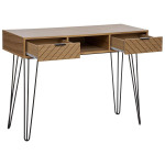 Paris Prix Console 2 Tiroirs Design "Naomi" 110cm Beige