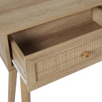 Paris Prix Console 2 Tiroirs En Bois "Bali" 100cm Naturel
