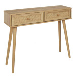 paris prix Console 2 Tiroirs en Bois "Bali" 100cm Naturel