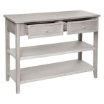 Paris Prix Console 2 Tiroirs En Bois "Charme" 110cm Naturel