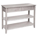 paris prix Console 2 Tiroirs en Bois "Charme" 110cm Naturel