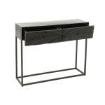 Paris Prix Console 2 Tiroirs En Bois "Shanil" 100cm Noir