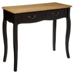 paris prix Console 2 Tiroirs Vintage "Chrysa" 86cm Noir